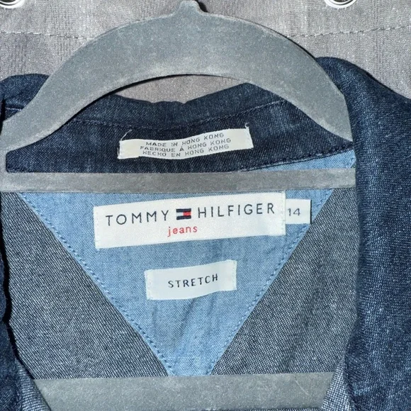 NWOT Tommy Hilfiger Stretch Jean Denim Dress Sz 14 - Picture 2 of 6